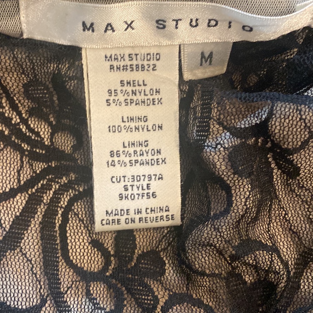 MAX STUDIO black & Nude lace Dress - Picture 11 of 11